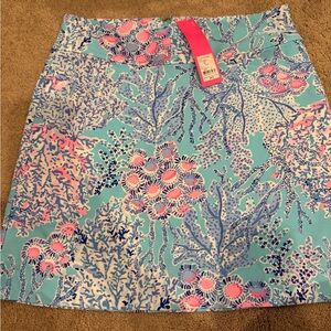Lilly Pulitzer Vibrant Blue and Pink Mini Skirt